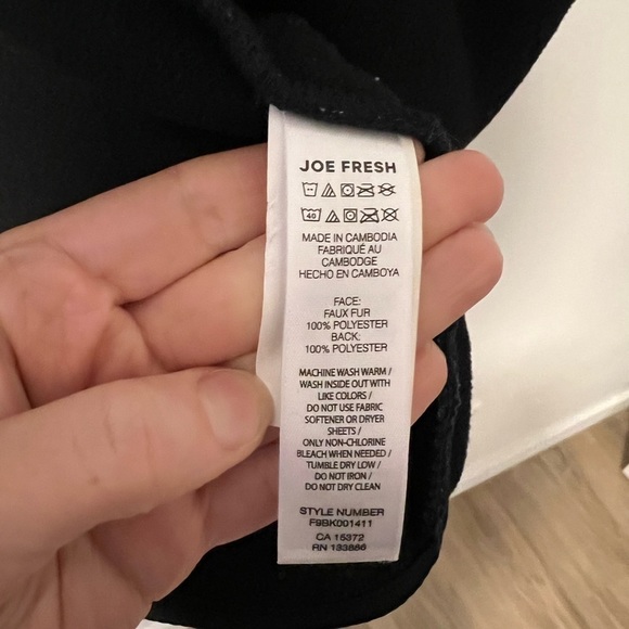 Joe Fresh Plaid Fuzzy Sherpa Jacket NWOT - Picture 7 of 10